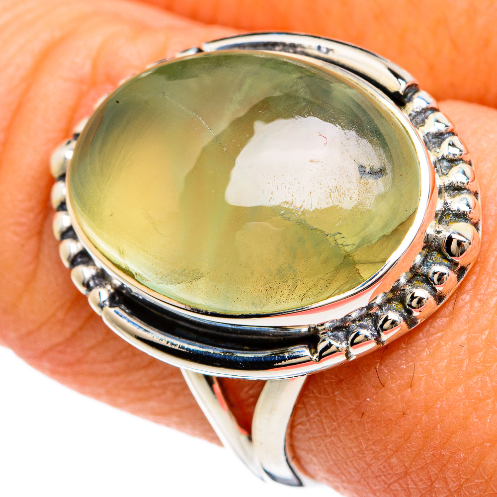 Prehnite Rings handcrafted by Anasilvercos - RING81476