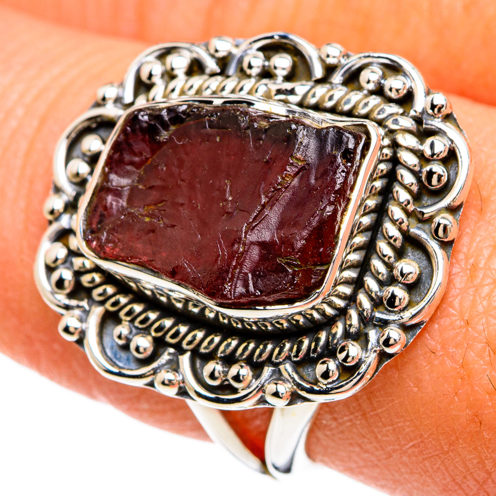Garnet Rings handcrafted by Anasilvercos - RING81487