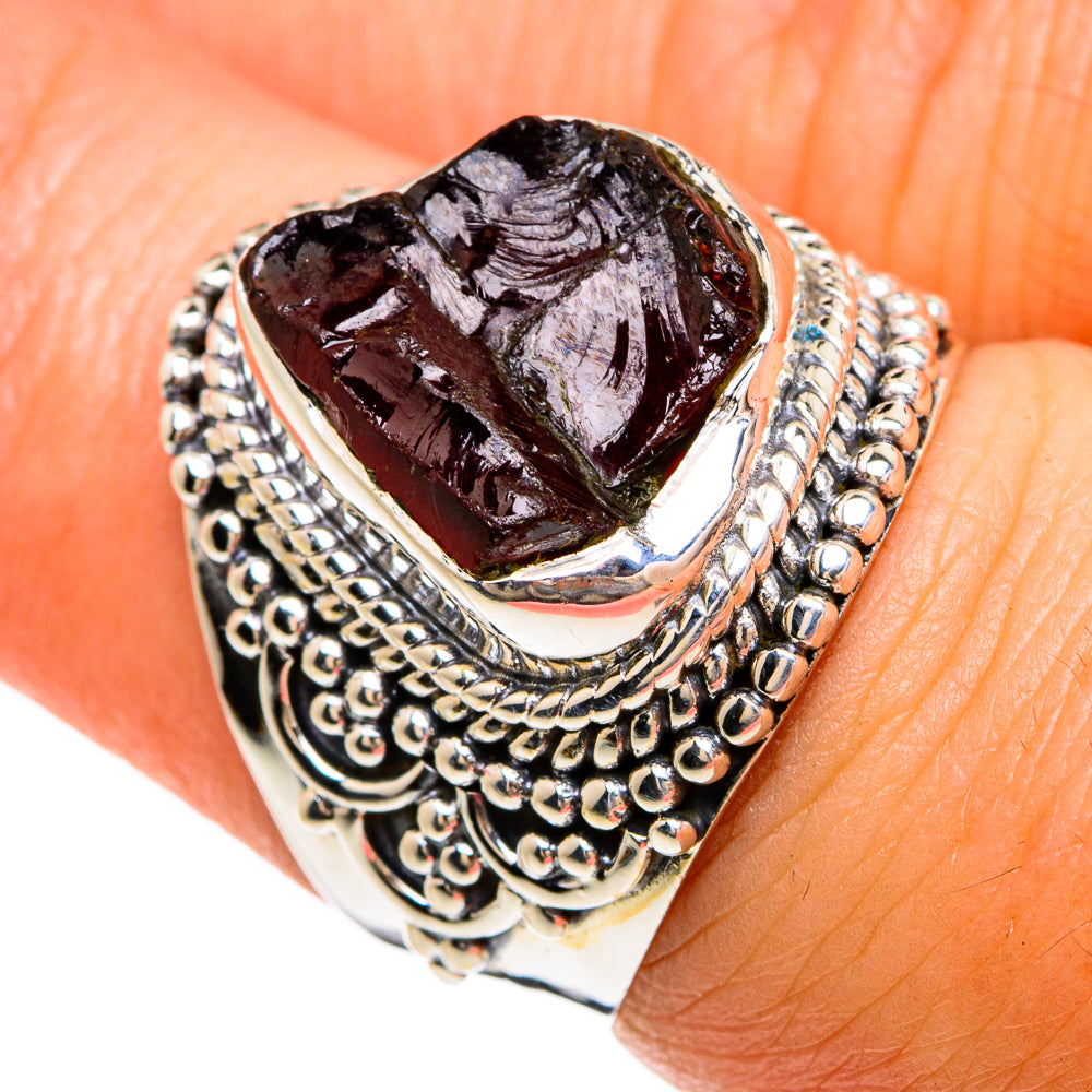 Garnet Rings handcrafted by Anasilvercos - RING81522