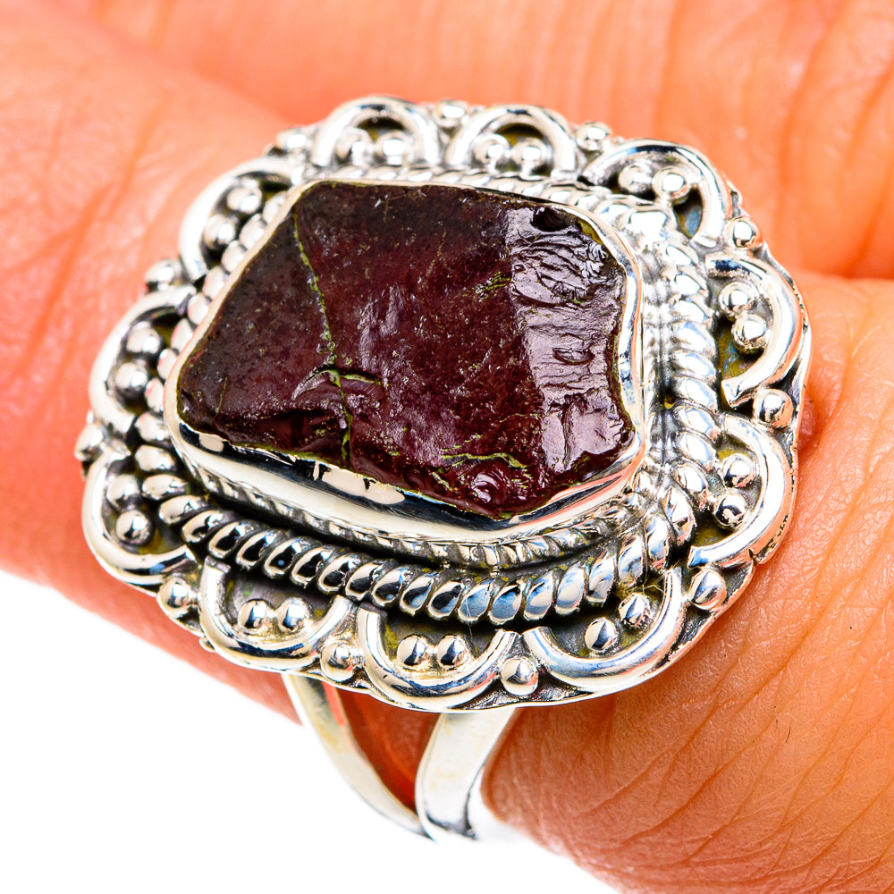 Garnet Rings handcrafted by Anasilvercos - RING81523