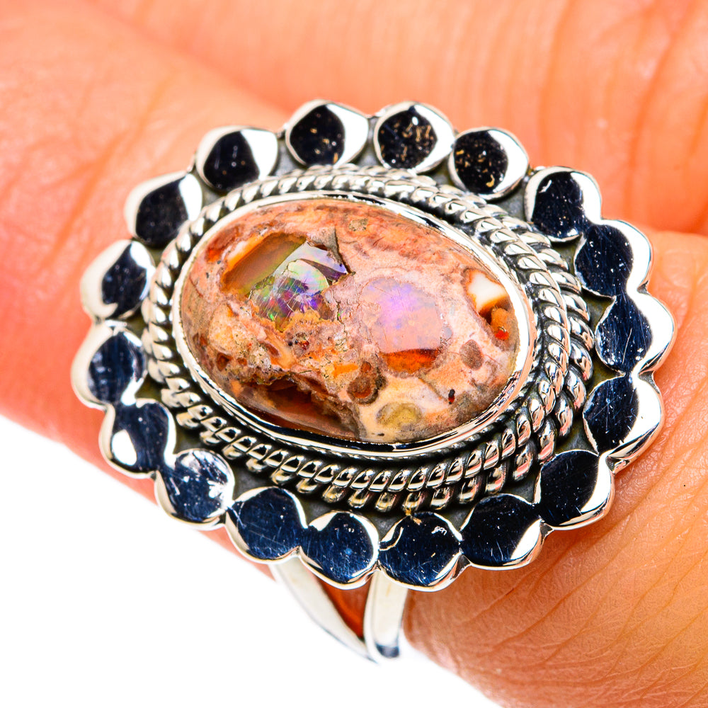 Mexican Fire Opal Rings handcrafted by Anasilvercos - RING81533