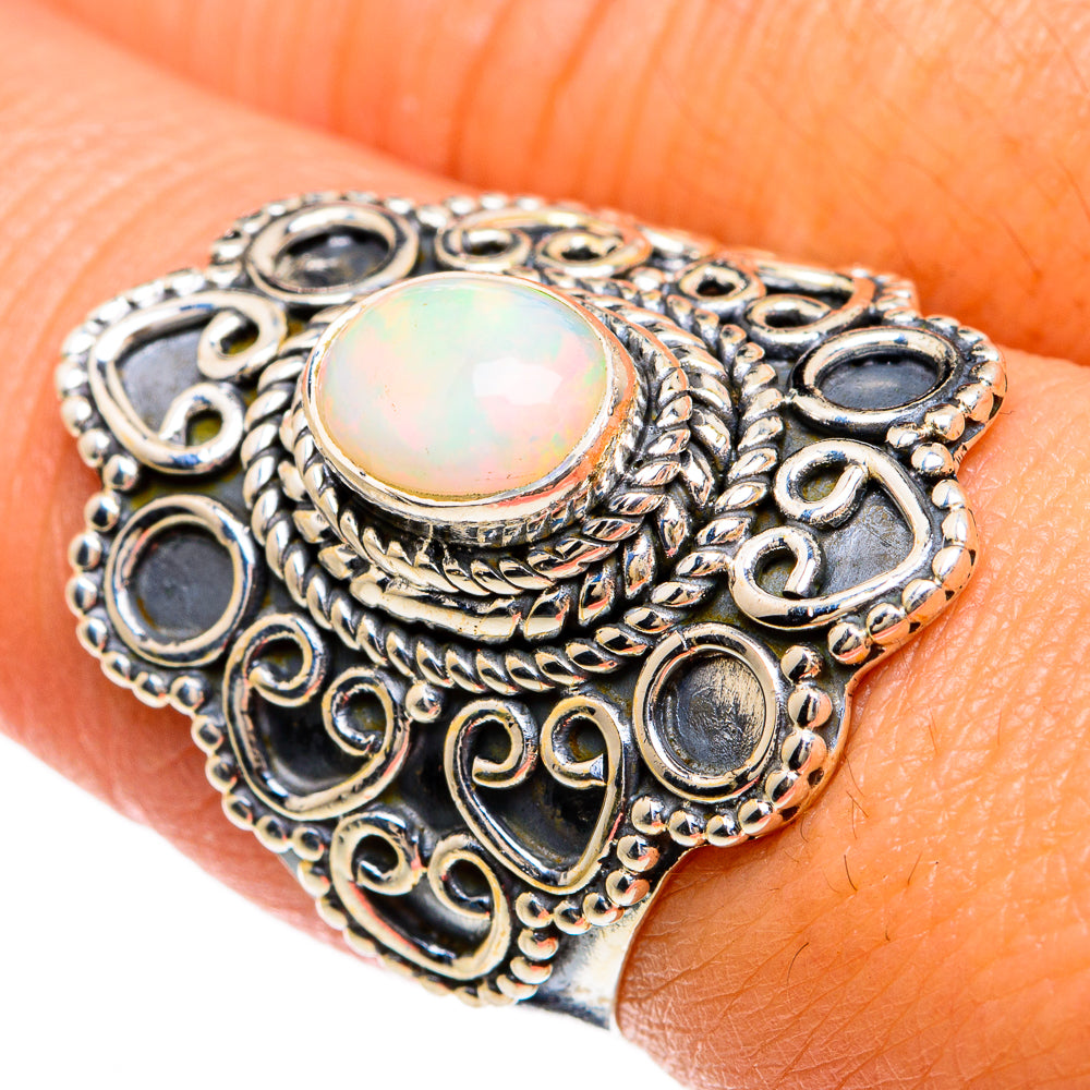 Ethiopian Opal Rings handcrafted by Anasilvercos - RING81535