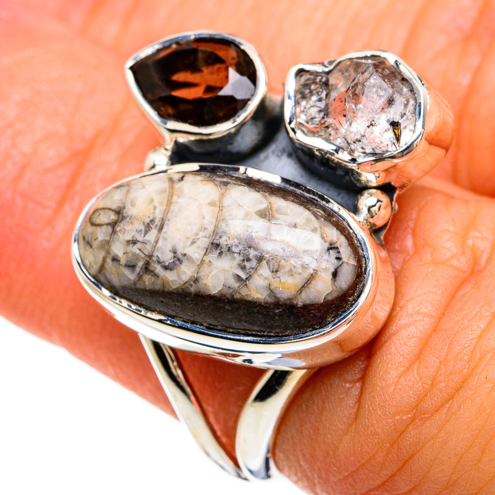 Orthoceras Fossil Rings handcrafted by Anasilvercos - RING81536