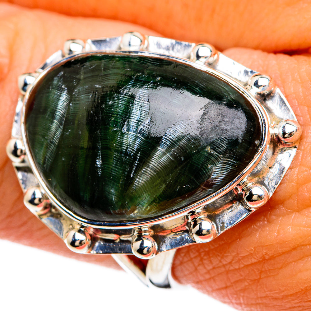 Seraphinite Rings handcrafted by Anasilvercos - RING81549