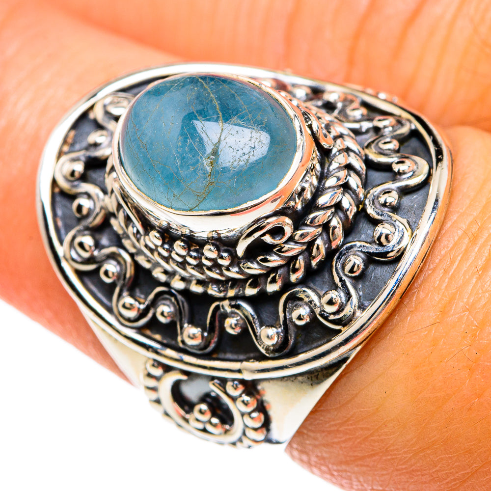 Aquamarine Rings handcrafted by Anasilvercos - RING81580