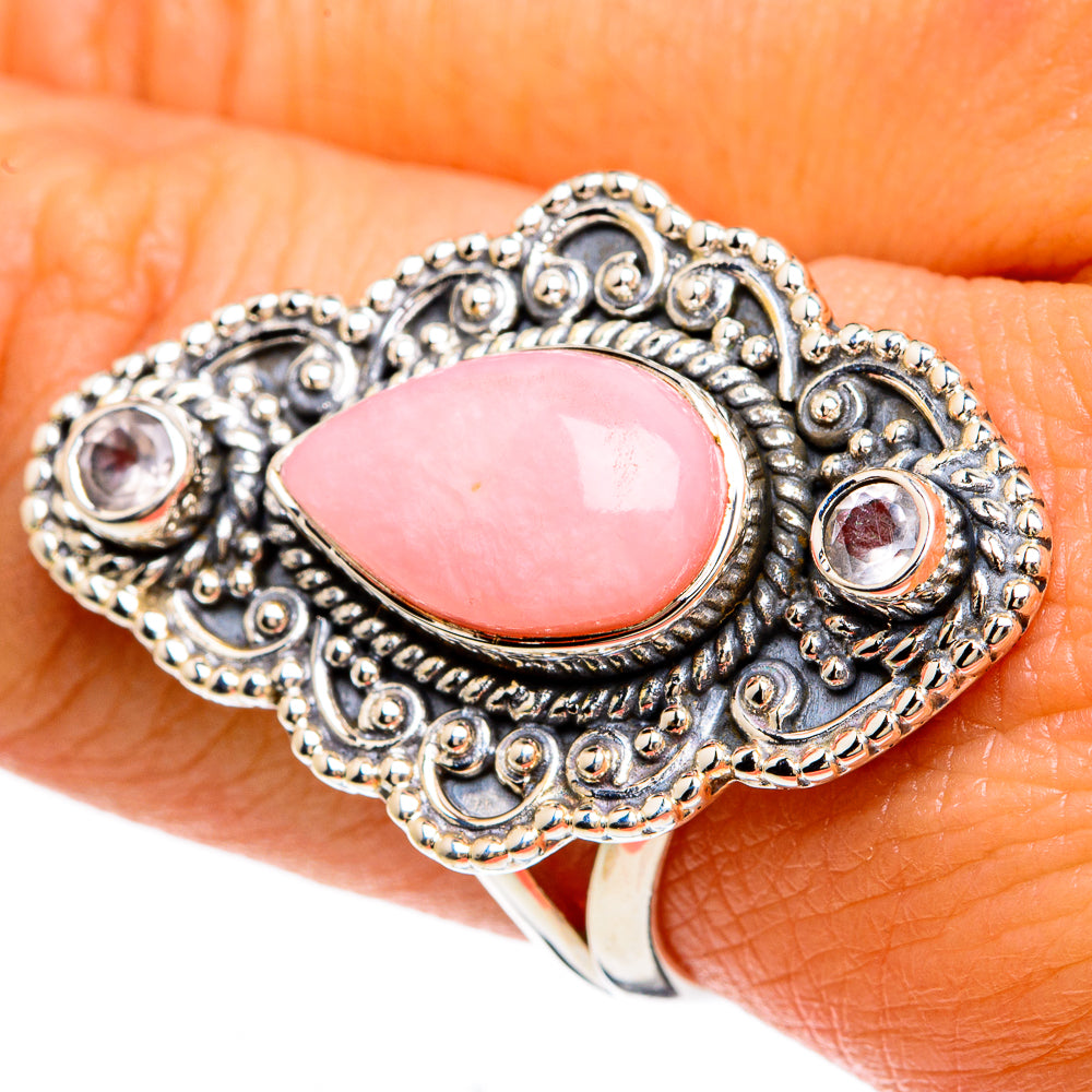 Pink Opal Rings handcrafted by Anasilvercos - RING81589