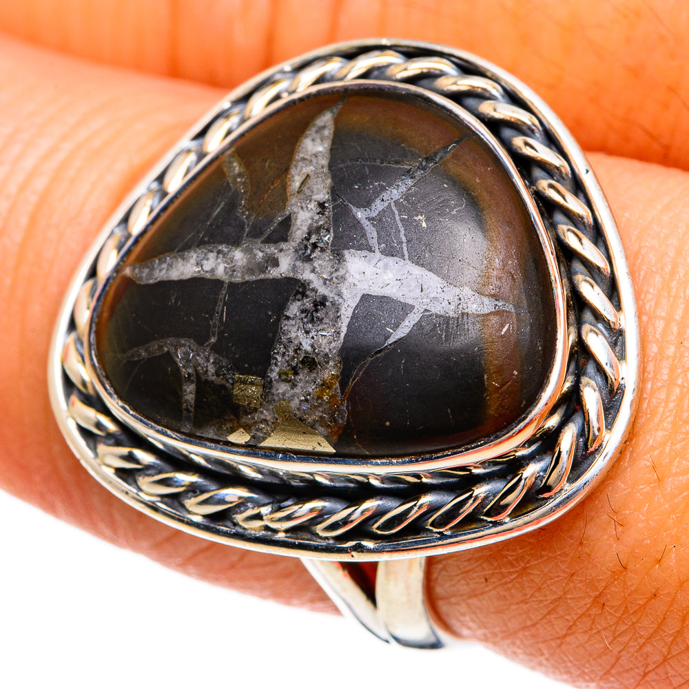 Septarian Geode Rings handcrafted by Anasilvercos - RING81595