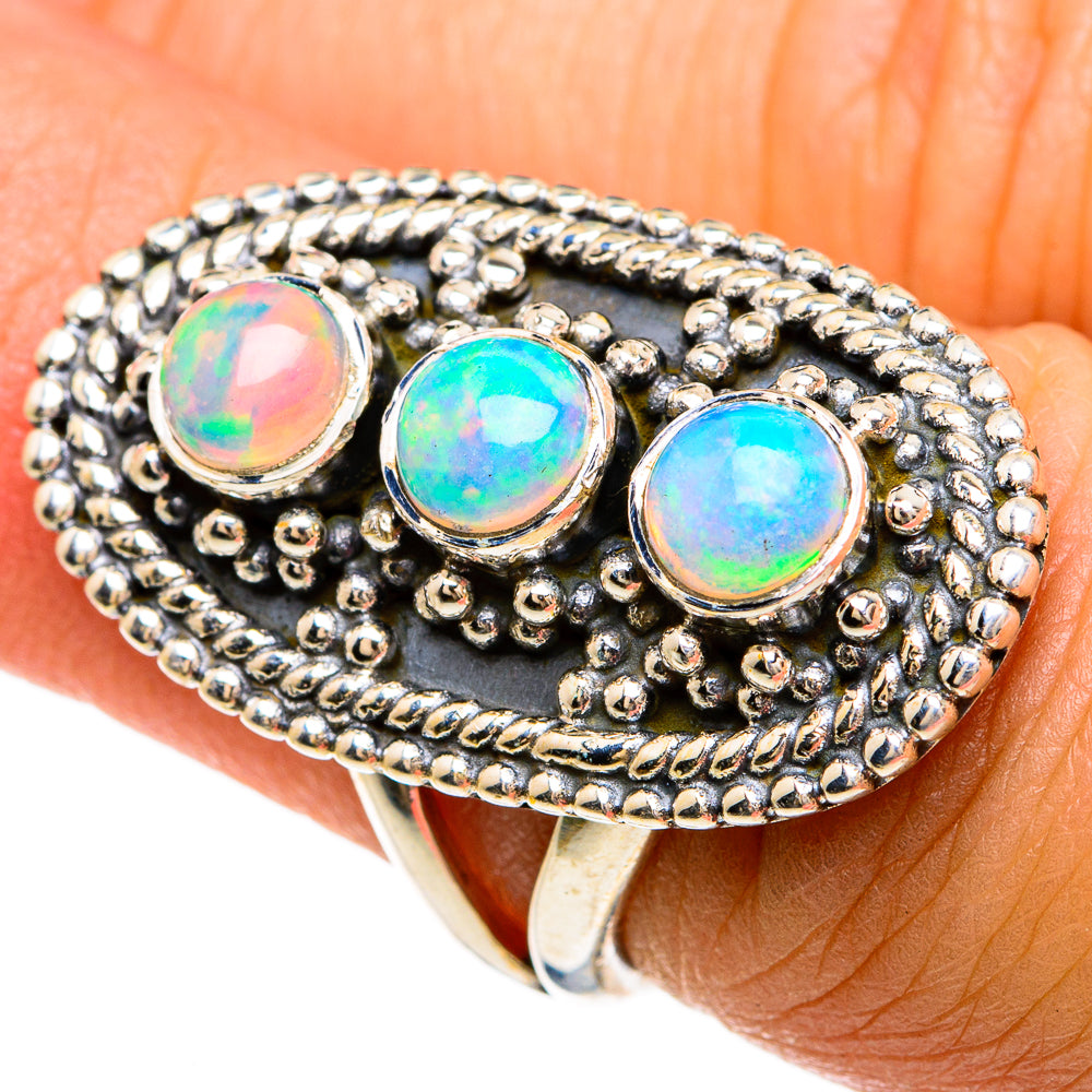 Ethiopian Opal Rings handcrafted by Anasilvercos - RING81602