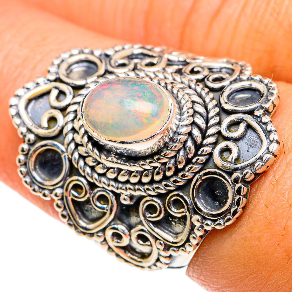 Ethiopian Opal Rings handcrafted by Anasilvercos - RING81632