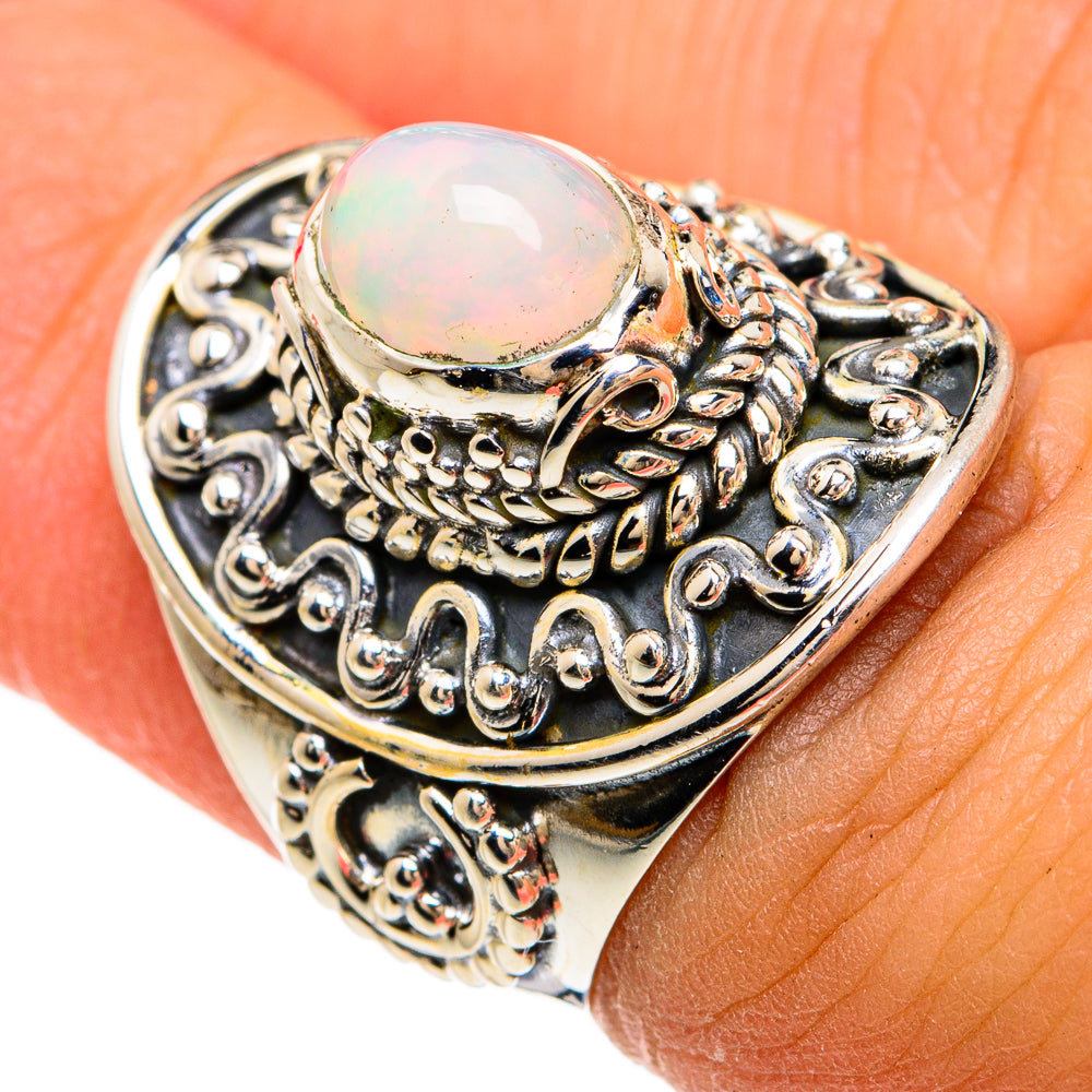 Ethiopian Opal Rings handcrafted by Anasilvercos - RING81663