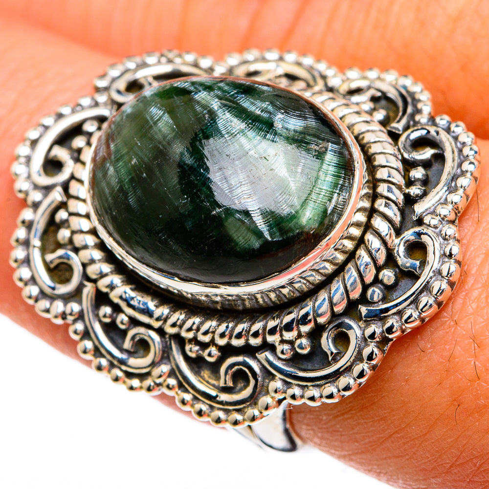 Seraphinite Rings handcrafted by Anasilvercos - RING81668