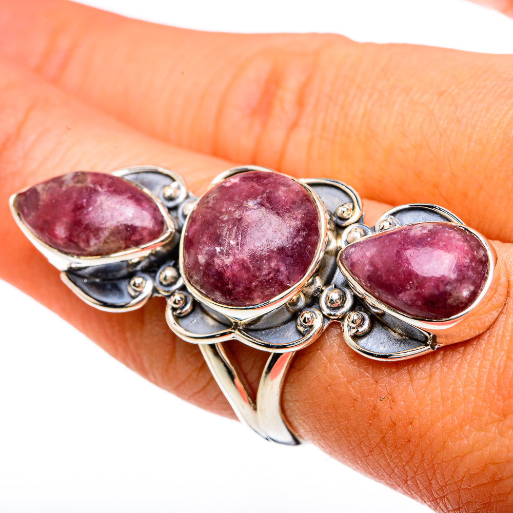 Lepidolite Rings handcrafted by Anasilvercos - RING81680