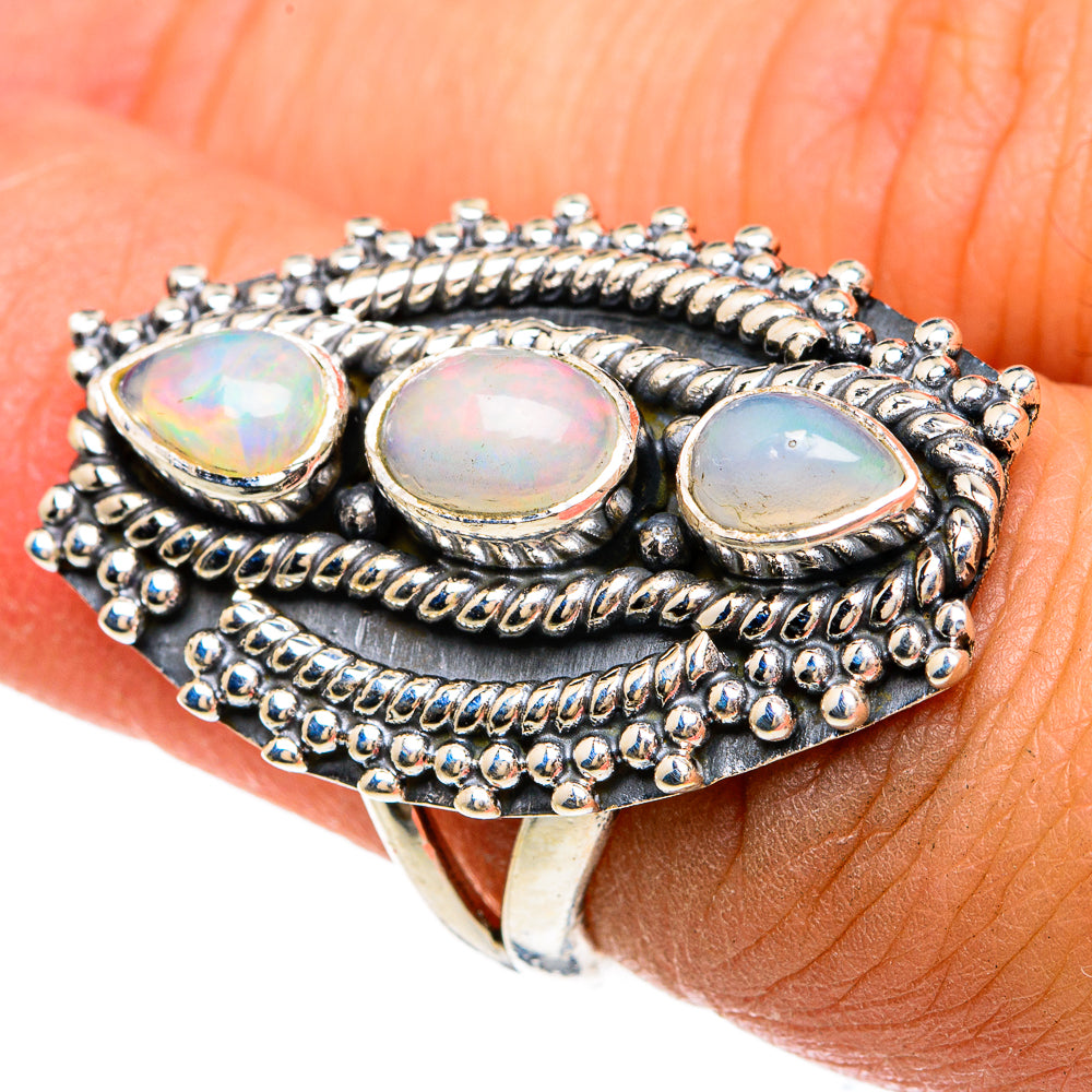 Ethiopian Opal Rings handcrafted by Anasilvercos - RING81732