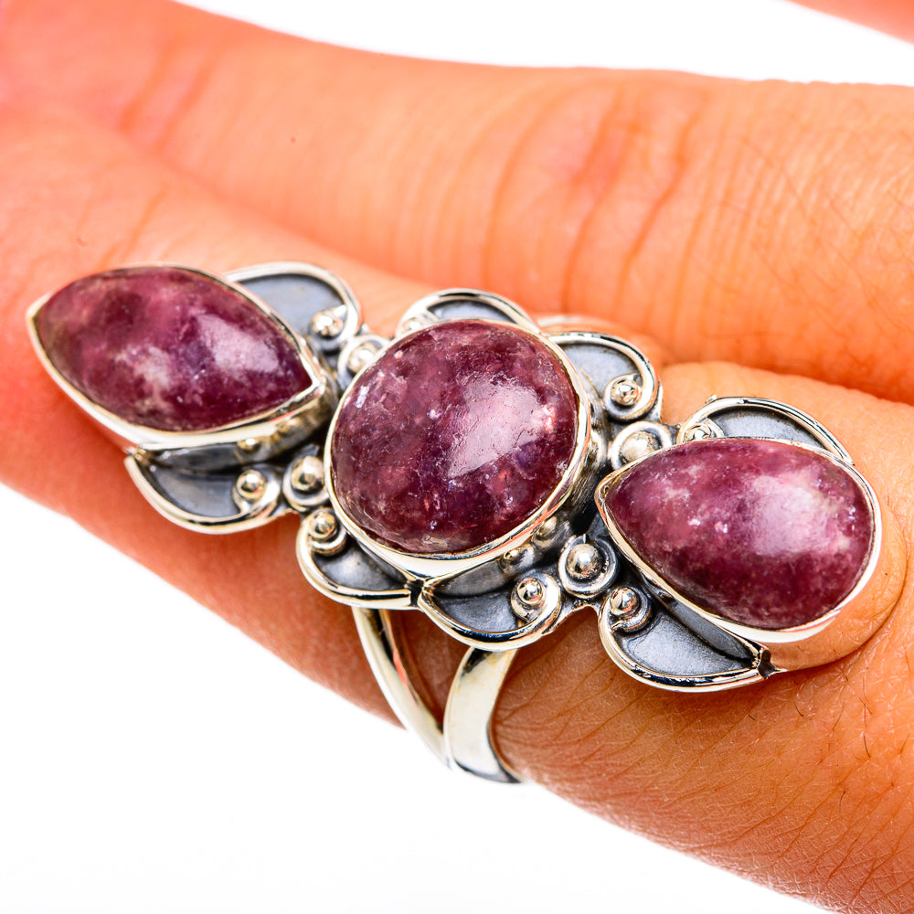 Lepidolite Rings handcrafted by Anasilvercos - RING81751