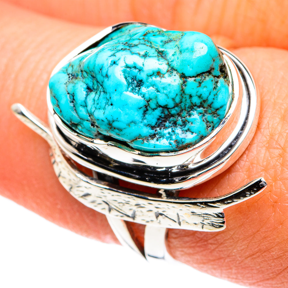 Tibetan Turquoise Rings handcrafted by Anasilvercos - RING81770