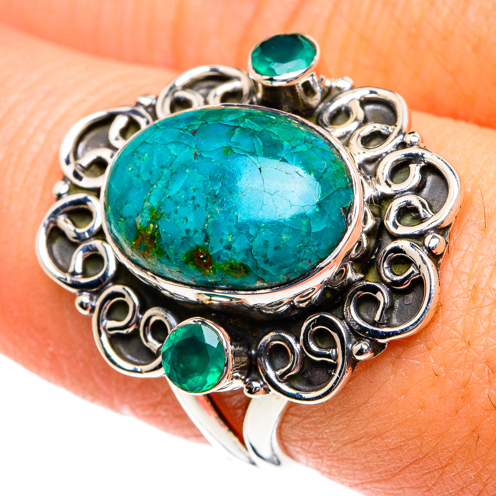Chrysocolla Rings handcrafted by Anasilvercos - RING81774