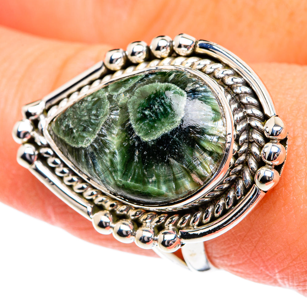 Seraphinite Rings handcrafted by Anasilvercos - RING81779