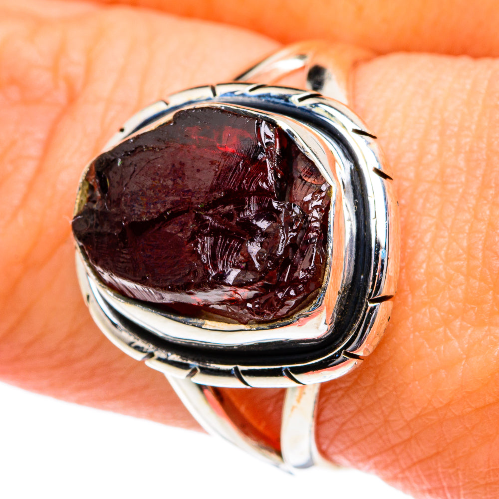 Garnet Rings handcrafted by Anasilvercos - RING81790