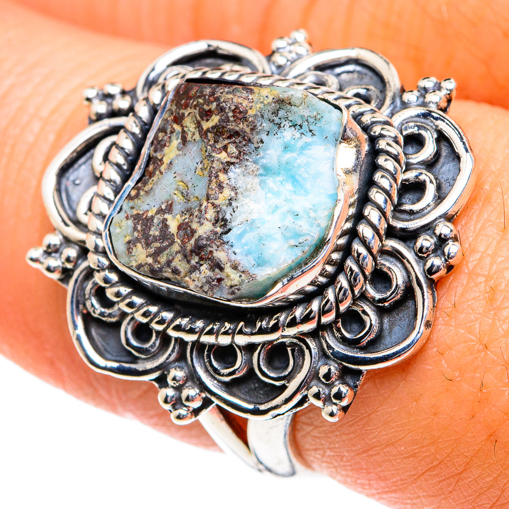 Larimar Rings handcrafted by Anasilvercos - RING81841
