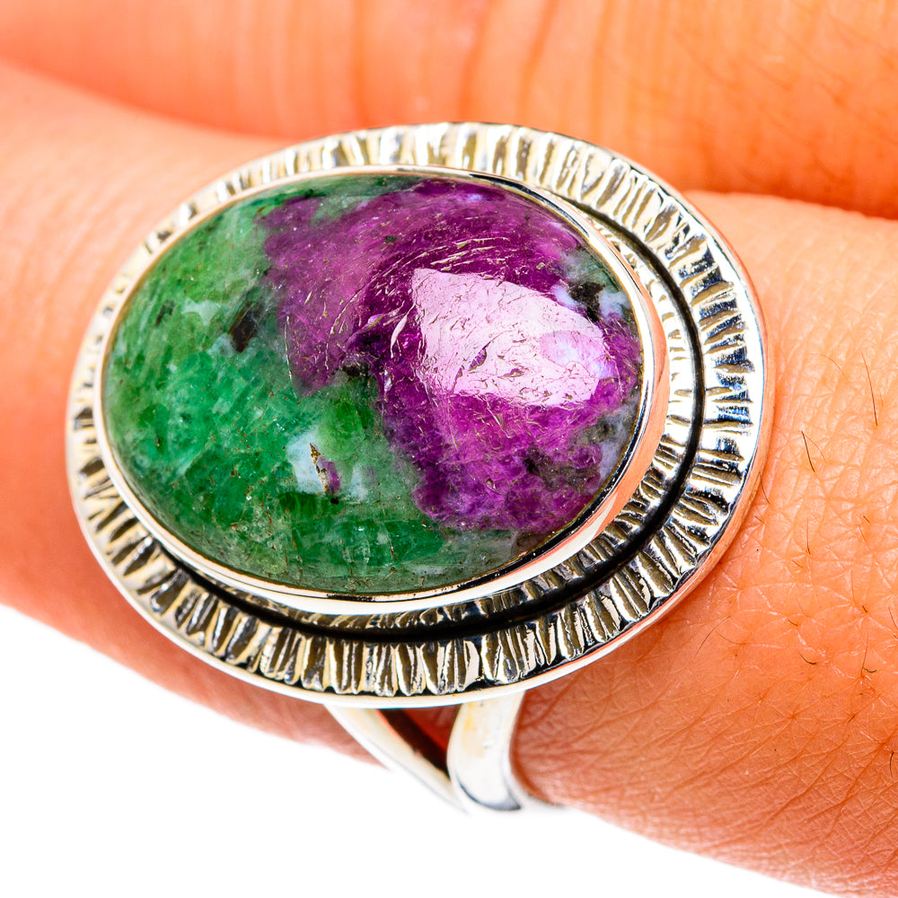 Ruby Zoisite Rings handcrafted by Anasilvercos - RING81851