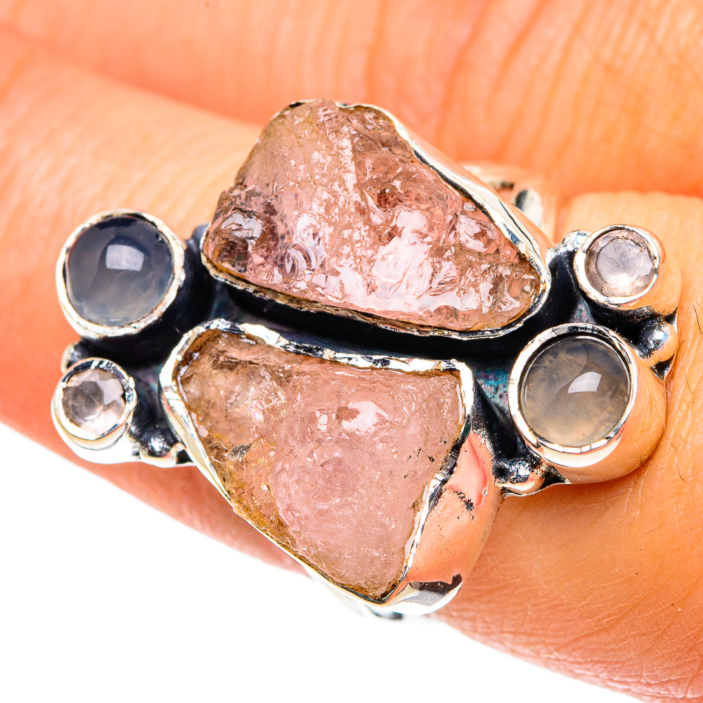 Rose Quartz Rings handcrafted by Anasilvercos - RING81896
