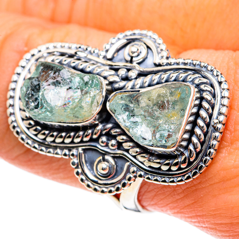 Aquamarine Rings handcrafted by Anasilvercos - RING81920