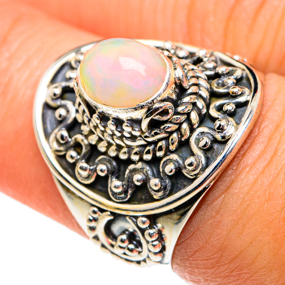 Ethiopian Opal Rings handcrafted by Anasilvercos - RING81941
