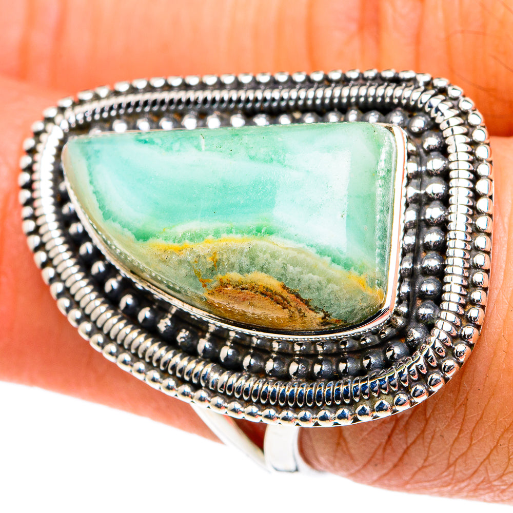 Chrysoprase Rings handcrafted by Anasilvercos - RING82001