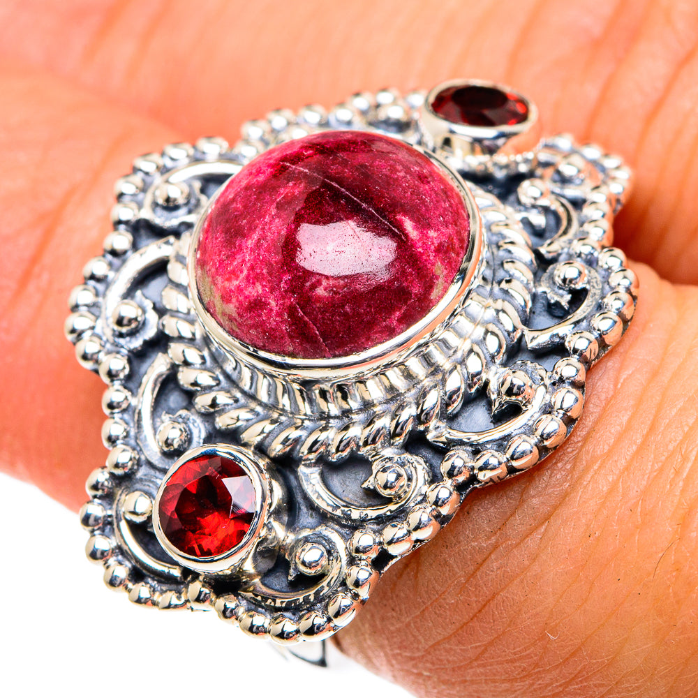 Thulite Rings handcrafted by Anasilvercos - RING82010