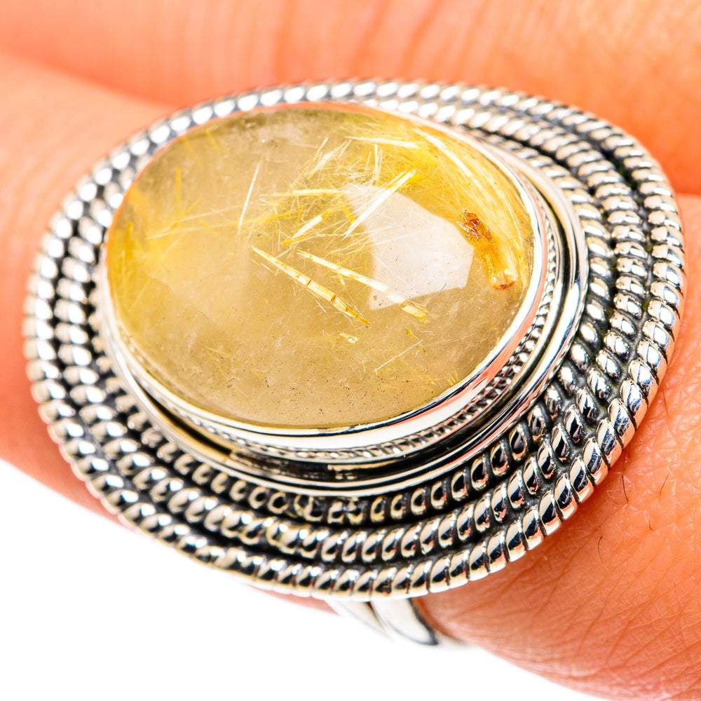 Rutilated Quartz Rings handcrafted by Anasilvercos - RING82016
