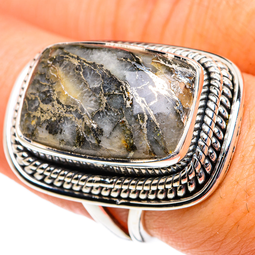 Astrophyllite Rings handcrafted by Anasilvercos - RING82017