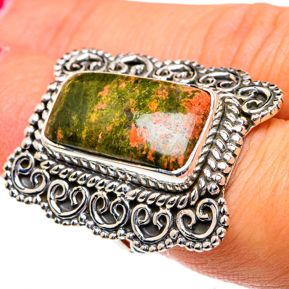 Unakite Rings handcrafted by Anasilvercos - RING82036