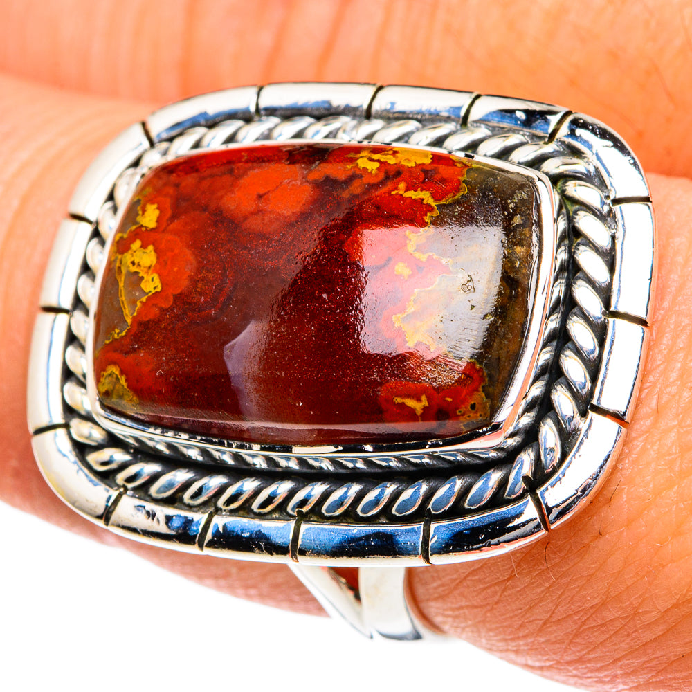 Ocean Jasper Rings handcrafted by Anasilvercos - RING82038