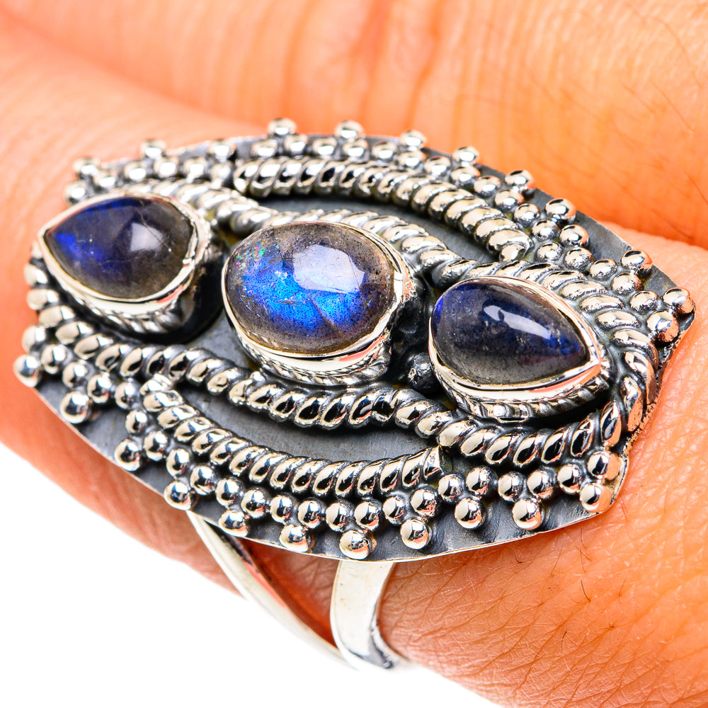 Labradorite Rings handcrafted by Anasilvercos - RING82054