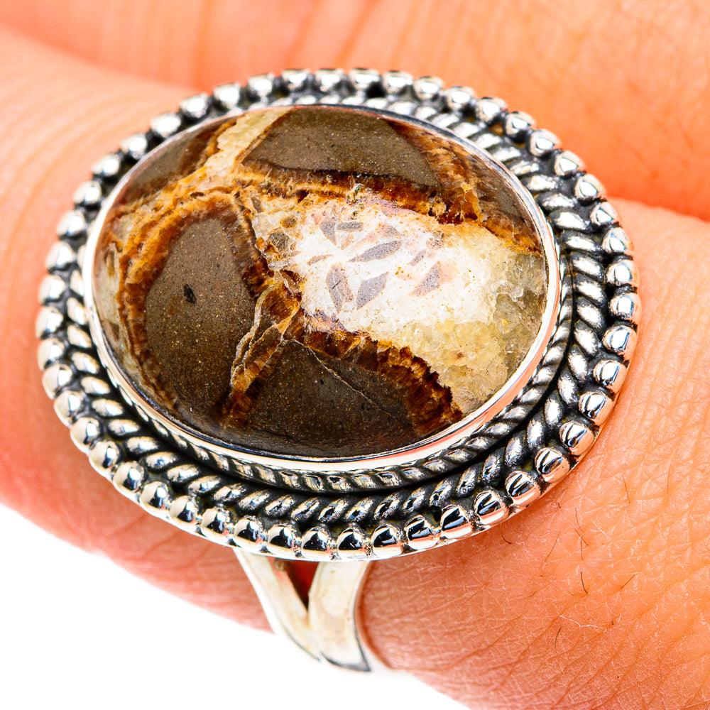 Septarian Nodule Rings handcrafted by Anasilvercos - RING82082