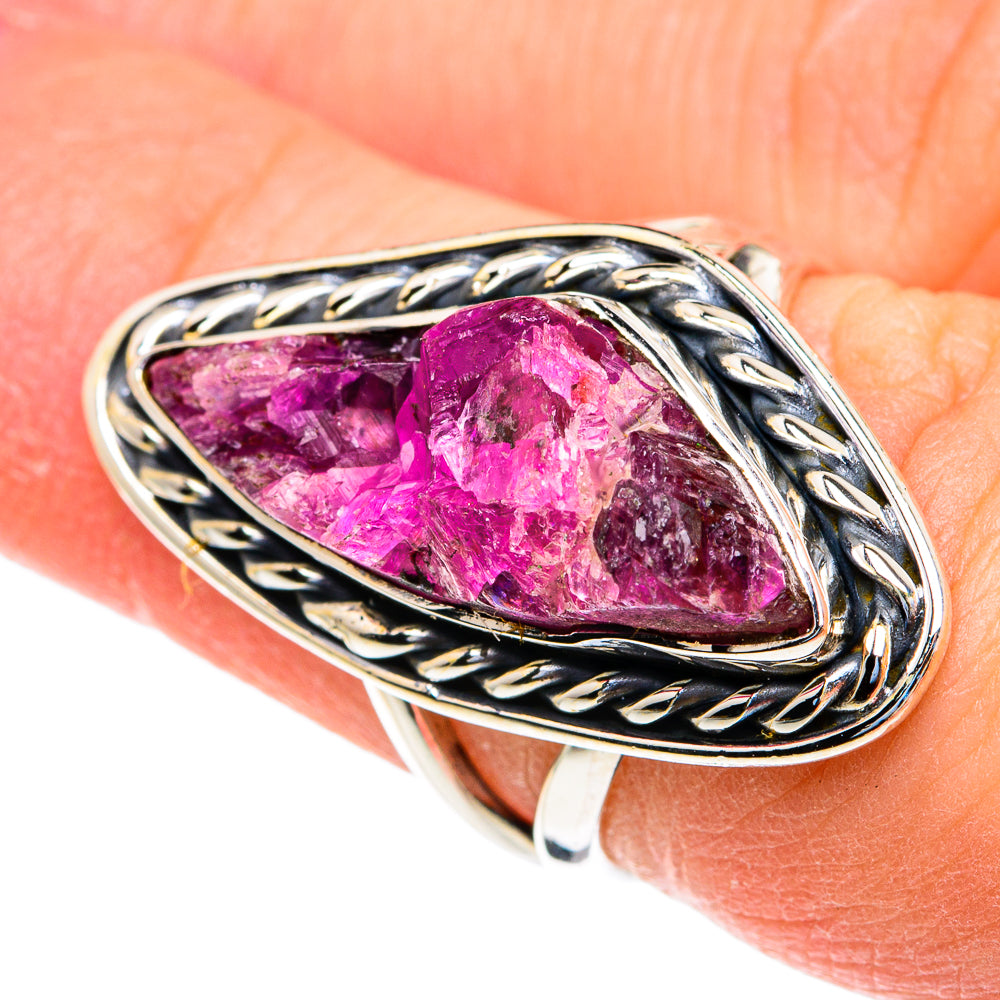 Pink Agate Druzy Rings handcrafted by Anasilvercos - RING82088
