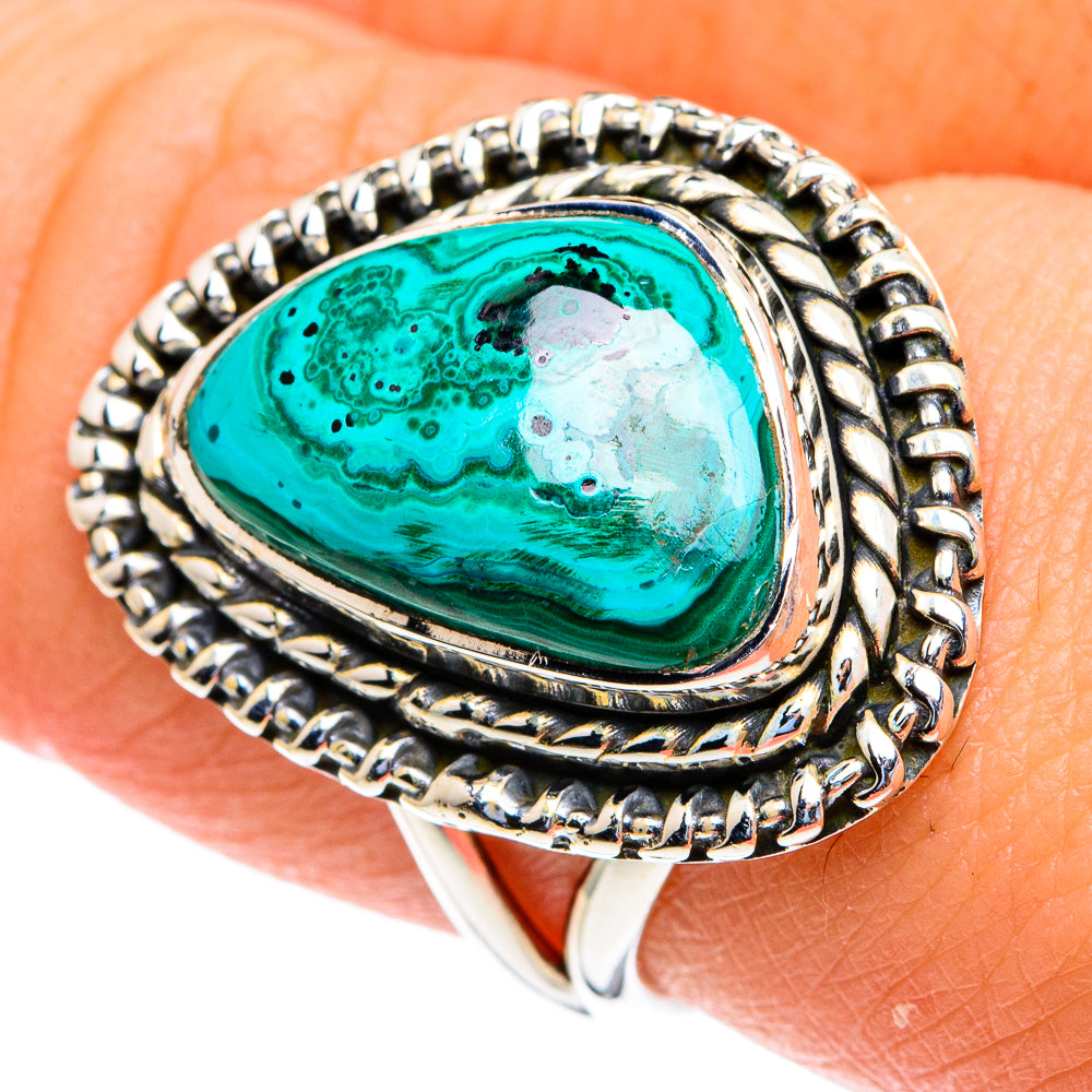 Chrysocolla Rings handcrafted by Anasilvercos - RING82100