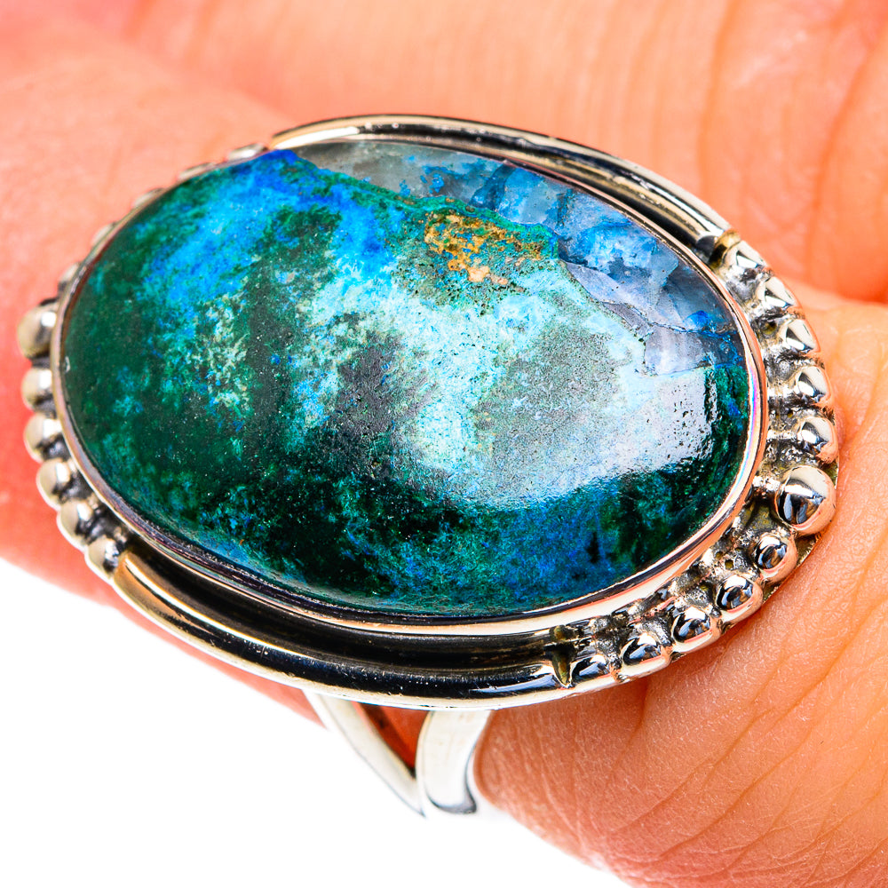 Chrysocolla Rings handcrafted by Anasilvercos - RING82101