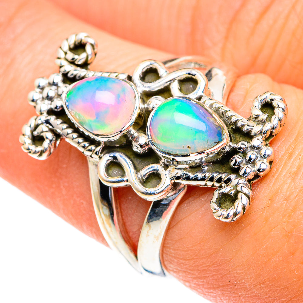 Ethiopian Opal Rings handcrafted by Anasilvercos - RING82102