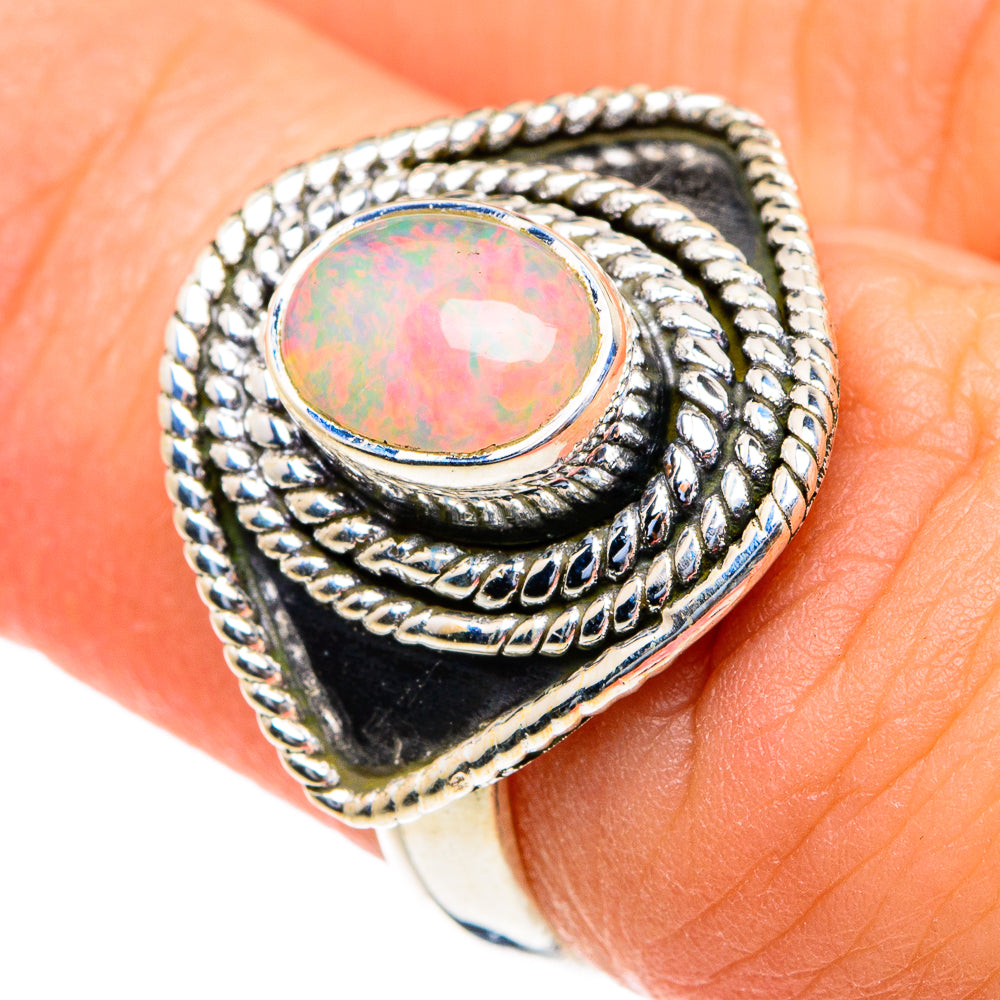 Ethiopian Opal Rings handcrafted by Anasilvercos - RING82103
