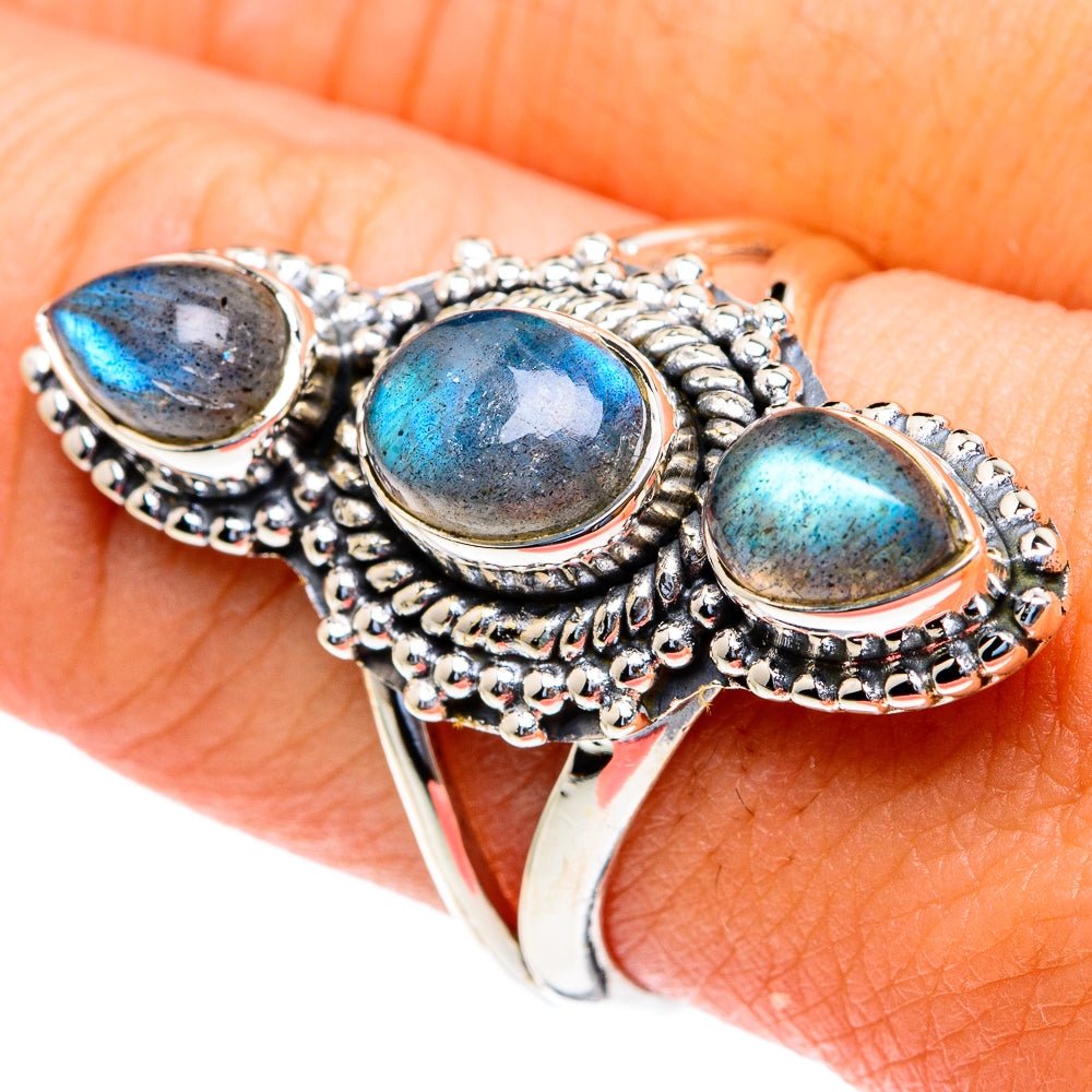 Labradorite Rings handcrafted by Anasilvercos - RING82113