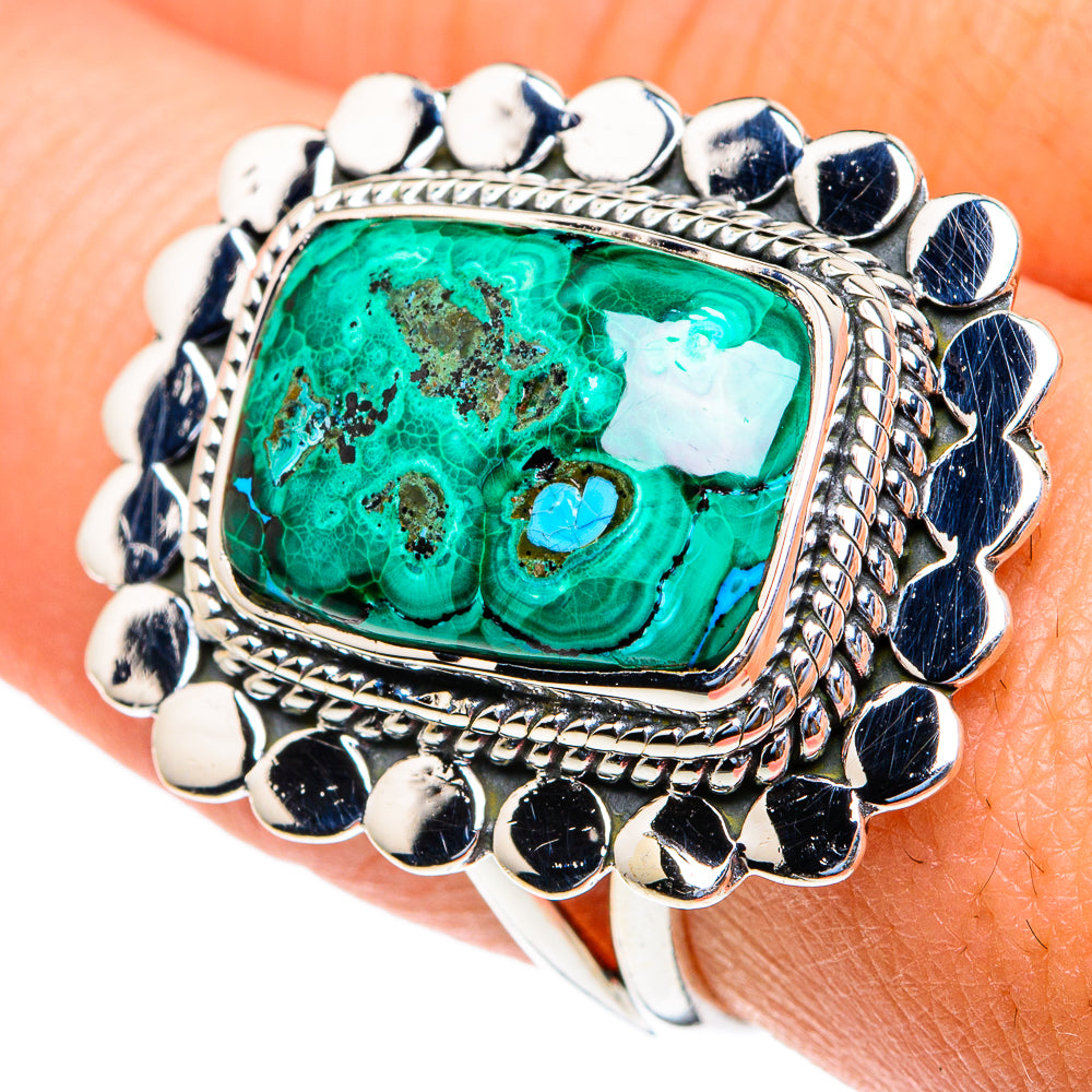 Chrysocolla Rings handcrafted by Anasilvercos - RING82118