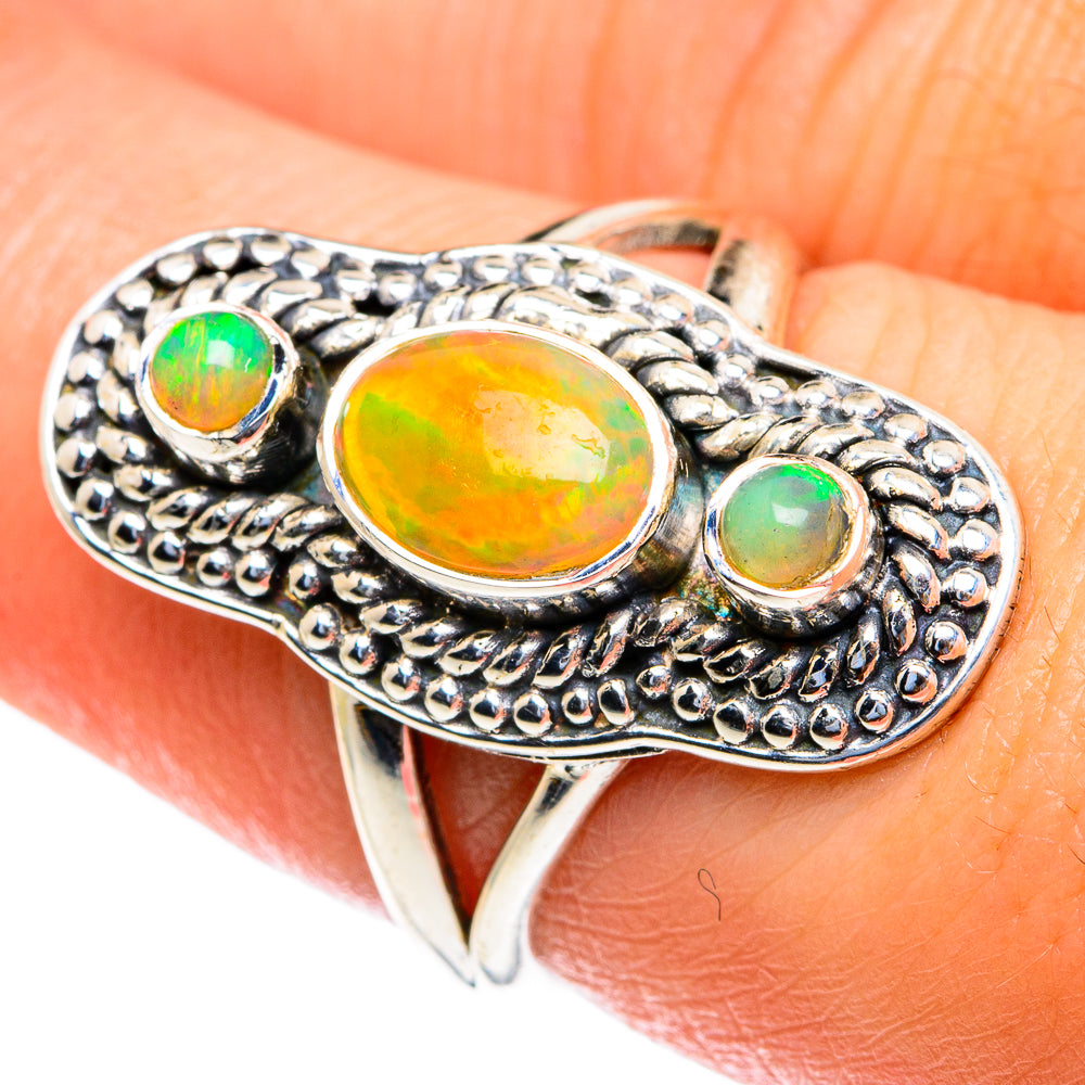 Ethiopian Opal Rings handcrafted by Anasilvercos - RING82140
