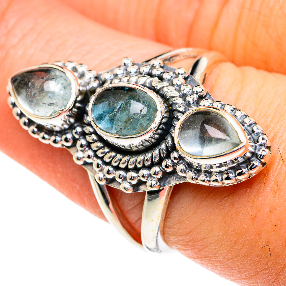 Aquamarine Rings handcrafted by Anasilvercos - RING82152