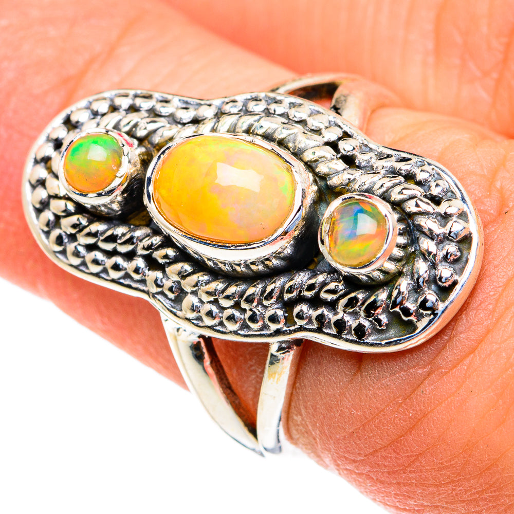 Ethiopian Opal Rings handcrafted by Anasilvercos - RING82176
