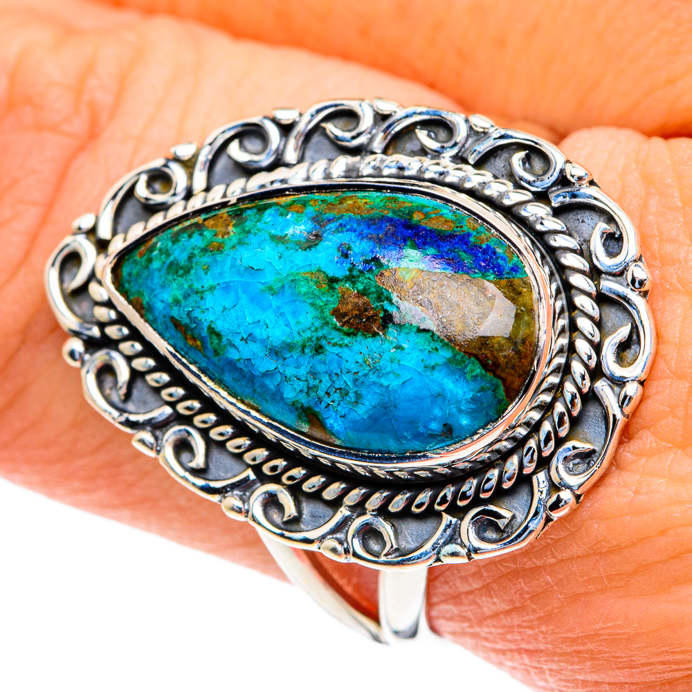 Chrysocolla Rings handcrafted by Anasilvercos - RING82179
