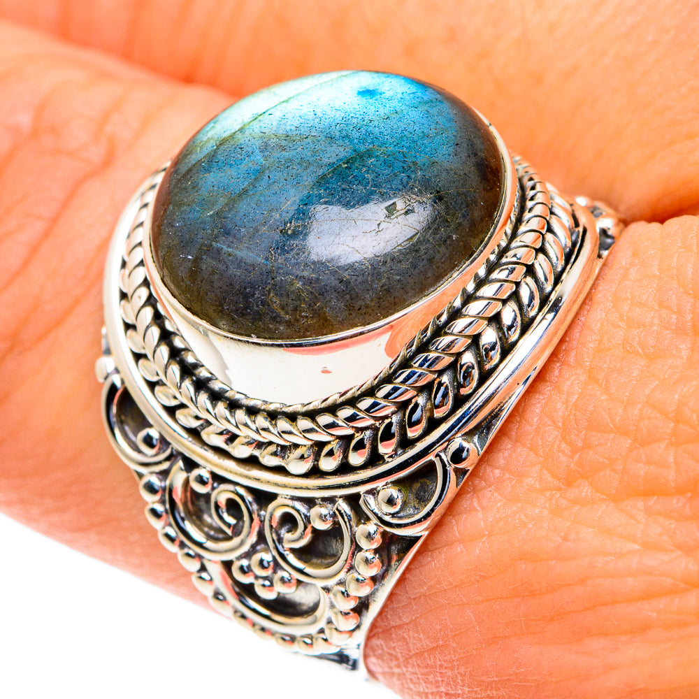 Labradorite Rings handcrafted by Anasilvercos - RING82183