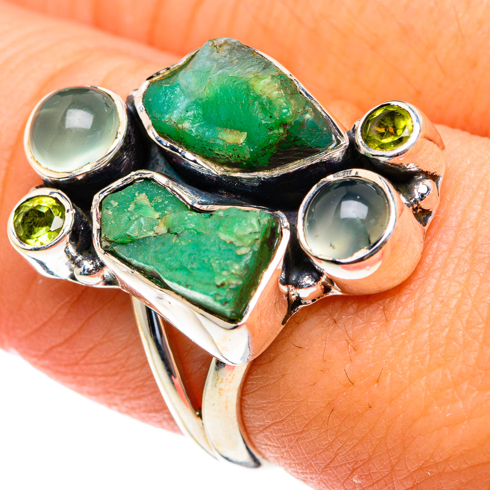 Chrysoprase Rings handcrafted by Anasilvercos - RING82191