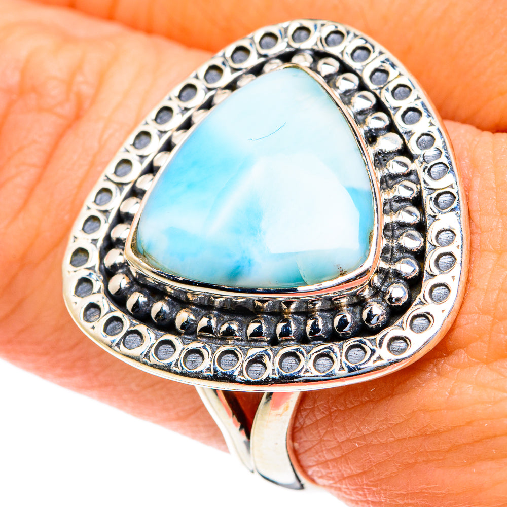 Larimar Rings handcrafted by Anasilvercos - RING82200