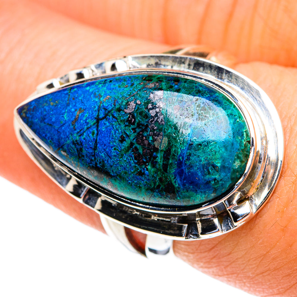 Chrysocolla Rings handcrafted by Anasilvercos - RING82235